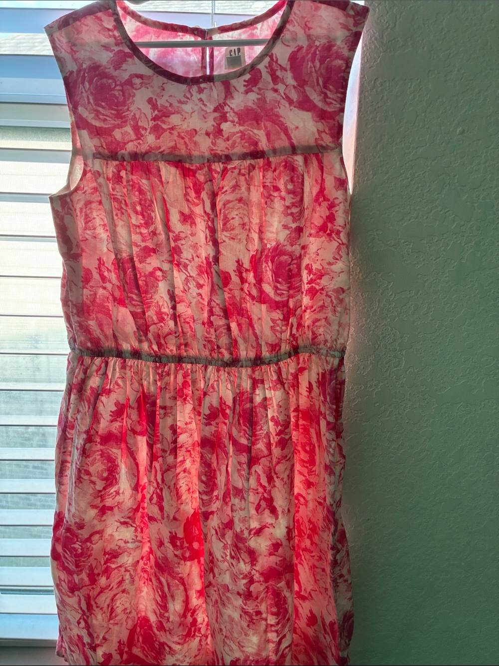GAP Pink and White Floral Sleeveless Sundress